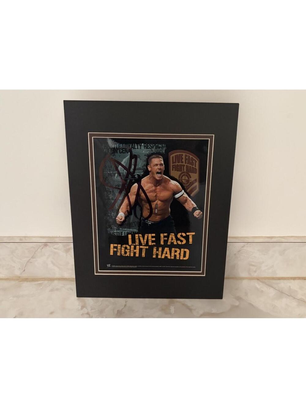 Authentic WWE John Cena “Live Fast Fight Hard” Signed Autographed 11x14 Photo